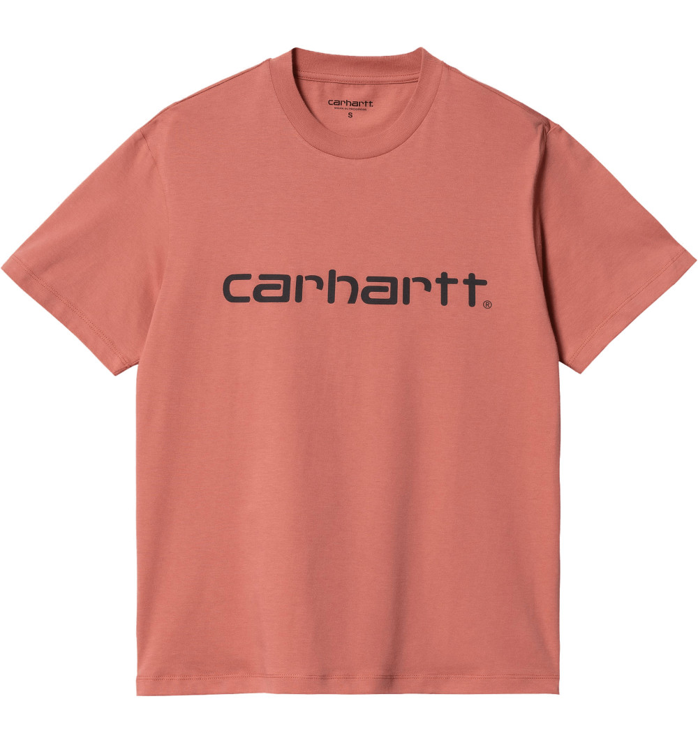 Camiseta feminina Carhartt S/S Script Misty Blush I030797.10F