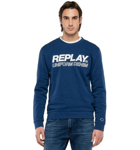 Replay Uniform Denim Sweatshirt M6044 Blue