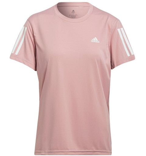 maravilloso Tranquilizar Barra oblicua Adidas Women's Own The Run Maumer Pink T-Shirt HC1749