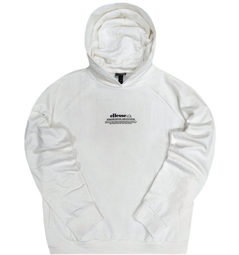 Ellesse Unisex Giordano Hooded Sweatshirt in White SGP16248