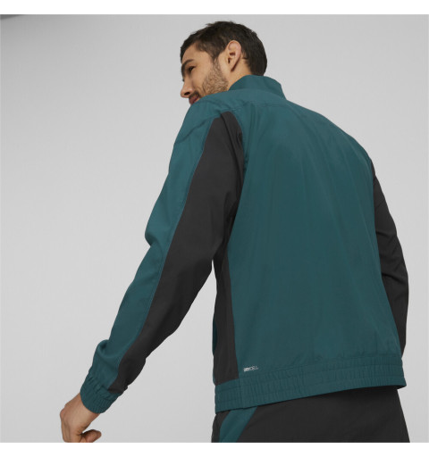 Puma Fit Woven Sweatshirt mit halbem Reißverschluss Grün 522129 24