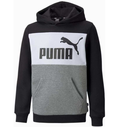 Puma Kids Essentials+ Colorblock Hooded Sweatshirt Black 849081 13