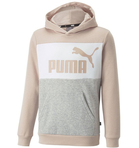 Felpa con cappuccio Puma Girls Essentials+ Colorblock rosa