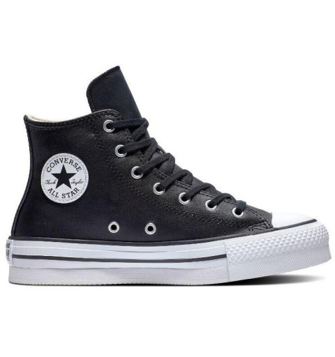 Converse Chuck Taylor High Sneaker in Black Leather A02485C