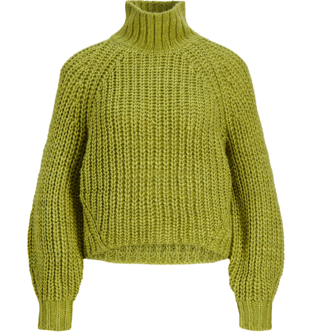 JJXX Women's Kelvy Chunky Turtleneck Sweater in Green 12213689