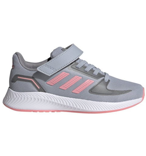 Zapatilla Adidas Girl RunFalcon 2.0 Velcro Gray Pink FZ0111