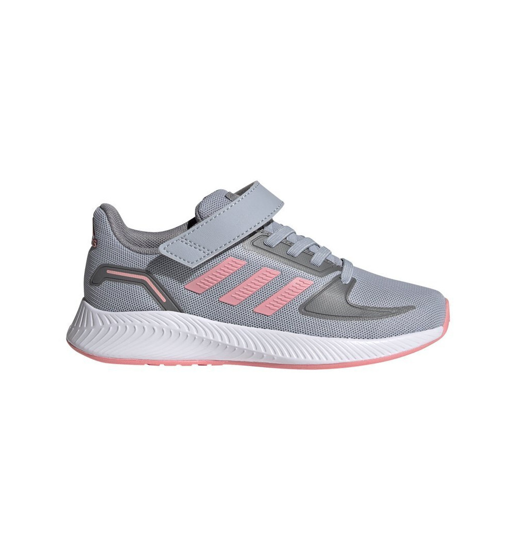 Zapatilla Adidas Girl RunFalcon 2.0 Velcro Gray Pink FZ0111