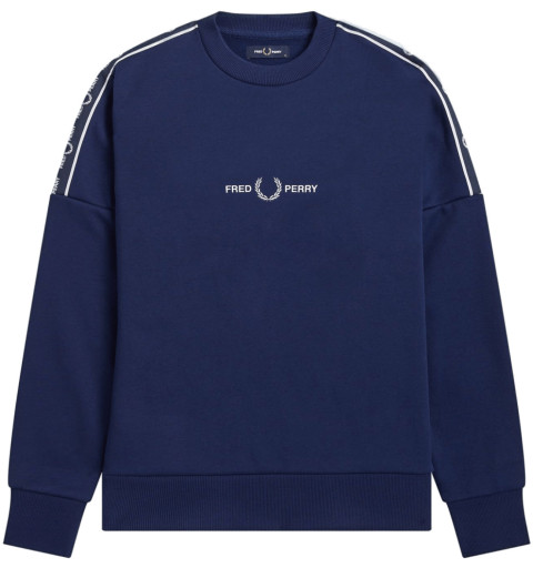 Sudadera Fred Perry Taped Sleeve M4708 Azul M4708.143