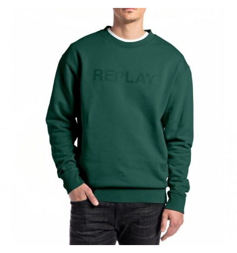 Replay M6266.539 Round Neck Sweatshirt in Green