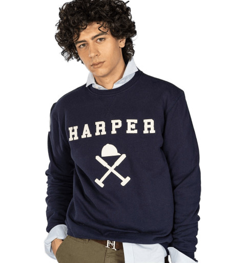 Harper And Neyer New England Sweatshirt Navy Blue 404122005 002