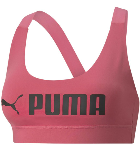 Sutiã esportivo Puma Mid Impact Fit rosa 522192 82