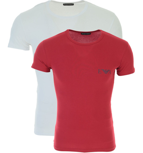 Emporio Armani Pack-2 T-shirt 38374 Red White