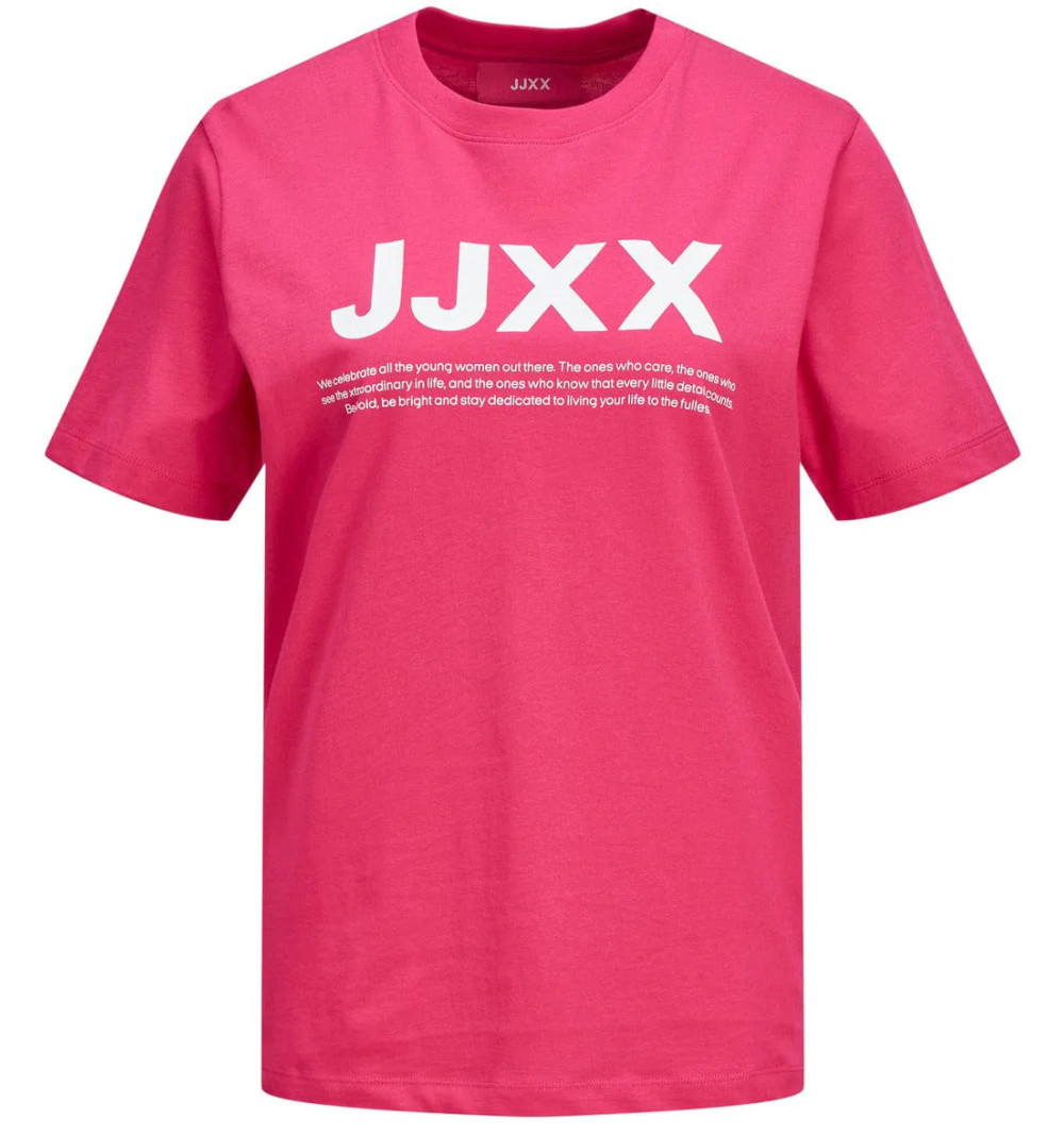 Camiseta JJXX JXANNA Manga Corta Cuello Redondo Regular Every Big Logo Rose