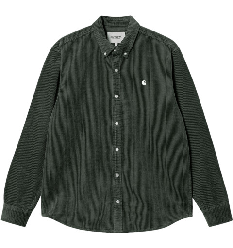 Camisa Carhartt Madison Cord em Veludo Verde I029958.Q19