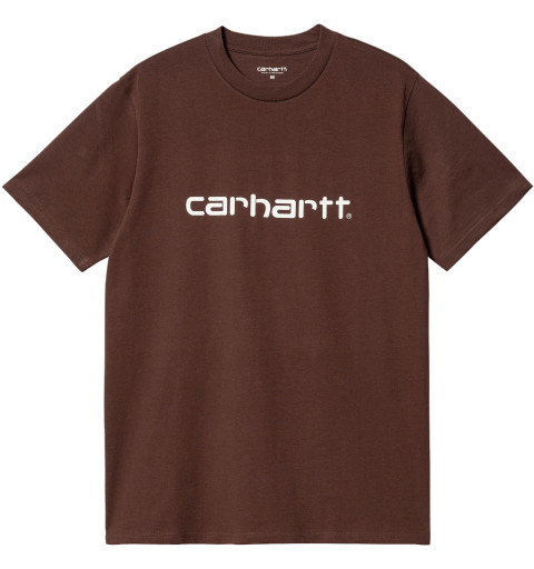 T-shirt marrone da uomo con scritta Carhartt I031047.12D