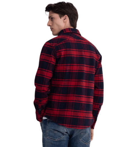 Replay M4067A Overshirt Red Blue Table M4067A.010