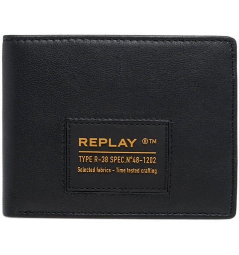 Portefeuille en cuir Replay FM5264 de couleur noire FM5264 A3063 098