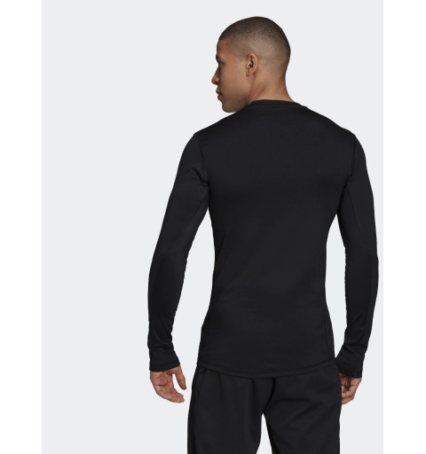 Camiseta preta de manga comprida Adidas Techfit Top H23120
