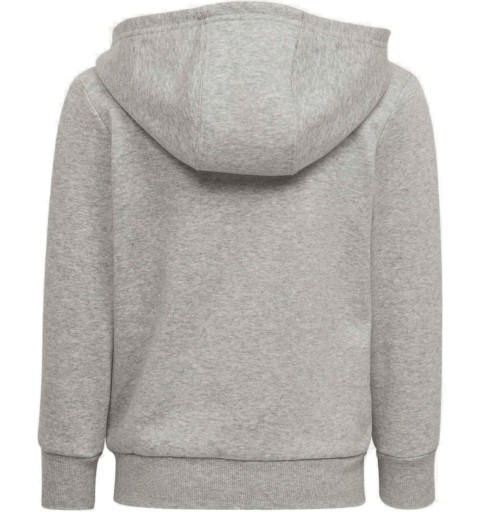 Adidas Kids 3 Stripes Open Hooded Sweatshirt Gray H65787