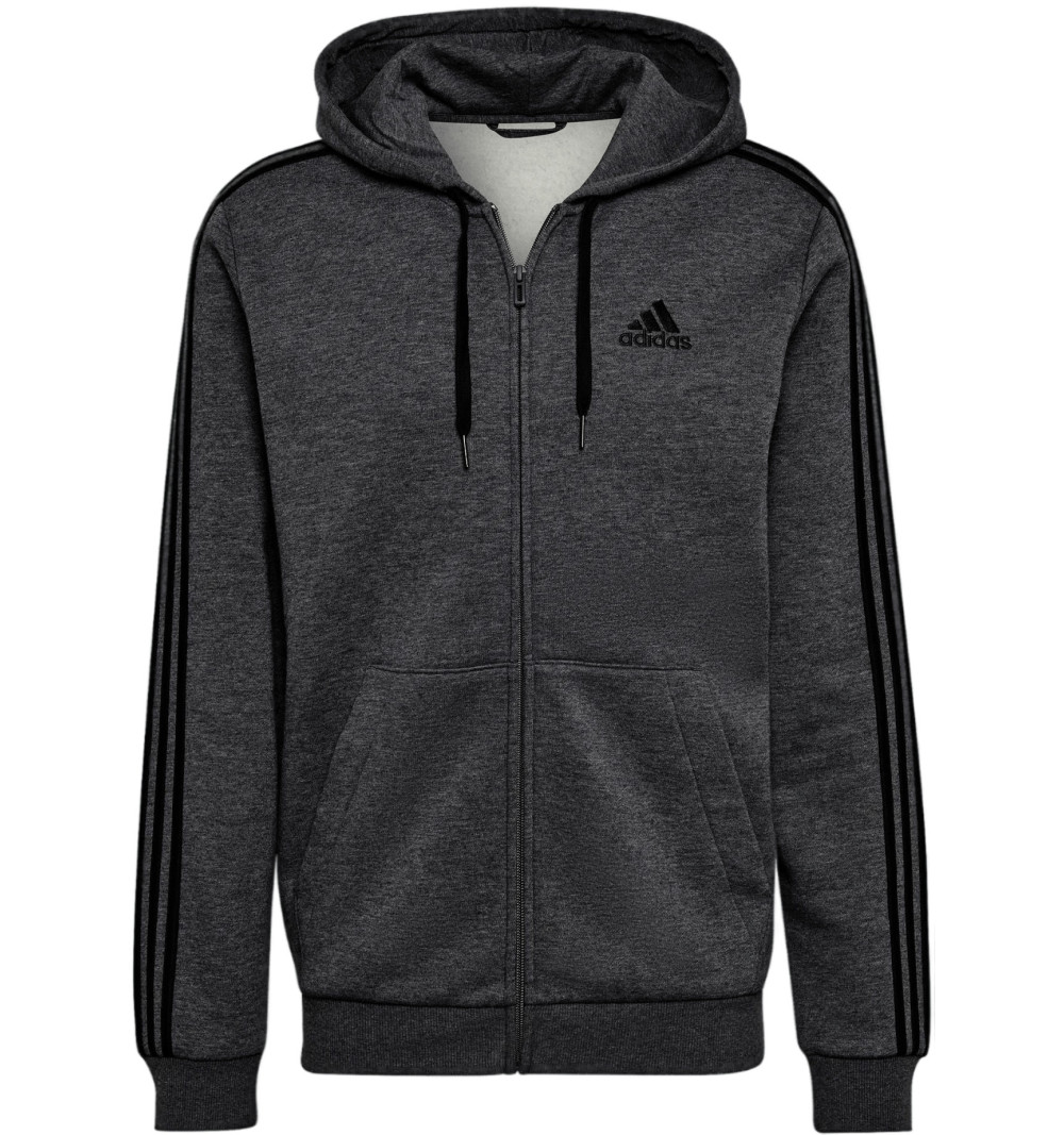 Adidas Sweatshirt Open mit Streifen Grau HB0042