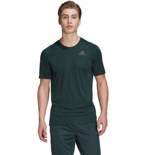 Men's Adidas Run Icon 3B Green T-Shirt HJ7237