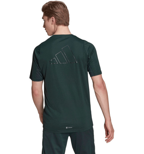 Herren Adidas Run Icon 3B Grünes T-Shirt HJ7237
