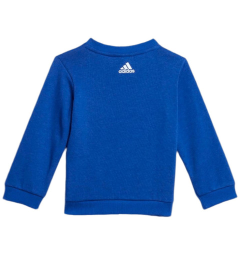 Adidas Boy's Tracksuit Linear in Blue Cotton HM6602