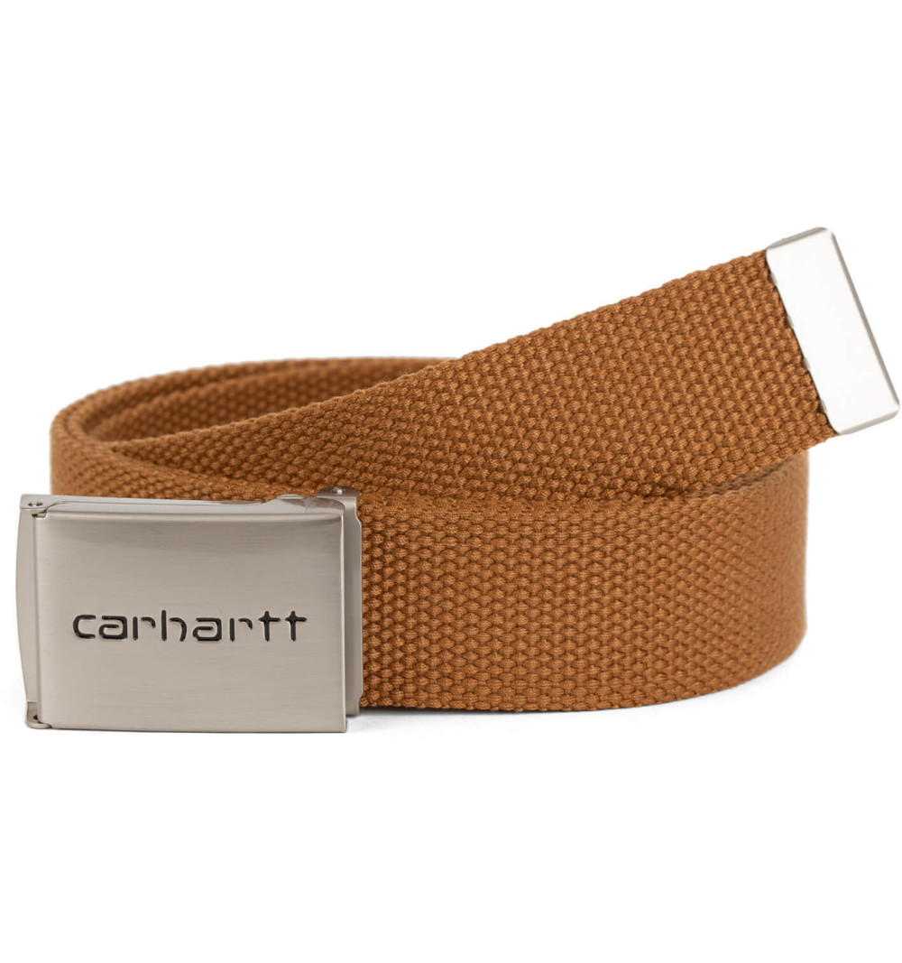 Carhartt Clip Belt Chrome Hamilton Brown I019176.HZ